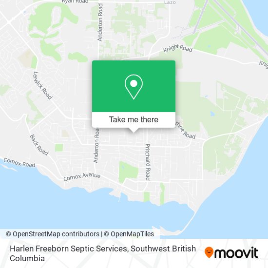 Harlen Freeborn Septic Services map