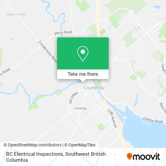 BC Electrical Inspections map