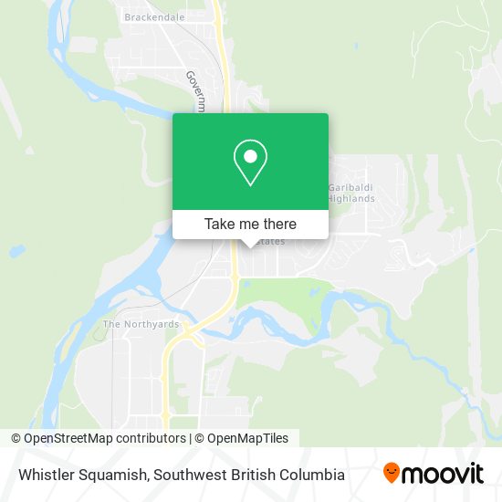 Whistler Squamish map