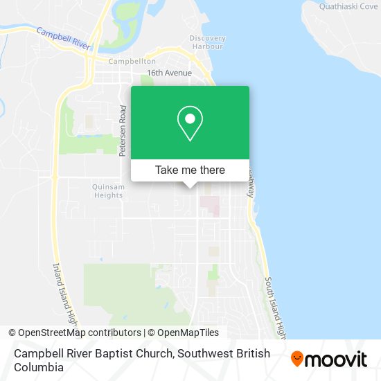 Campbell River Baptist Church map