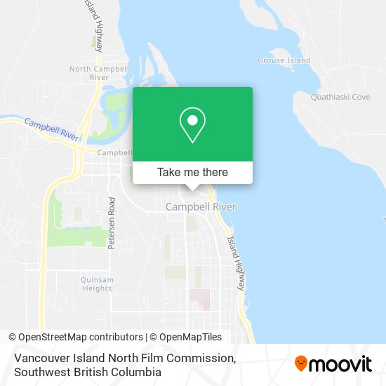 Vancouver Island North Film Commission map