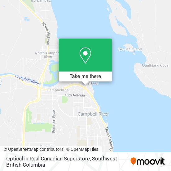 Optical in Real Canadian Superstore map