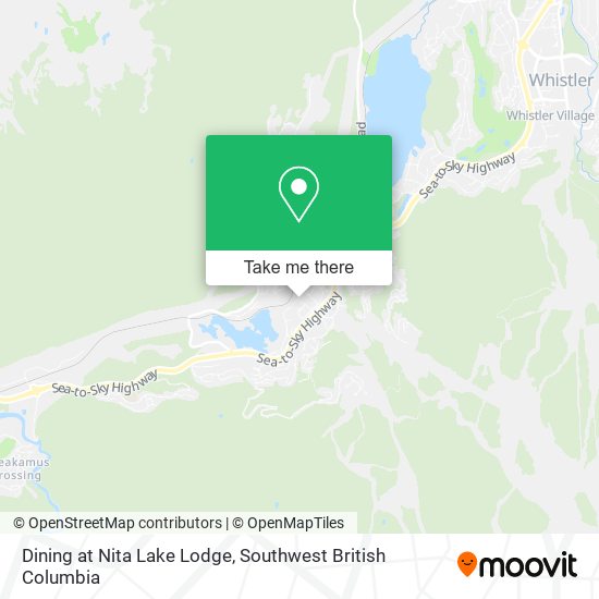 Dining at Nita Lake Lodge map
