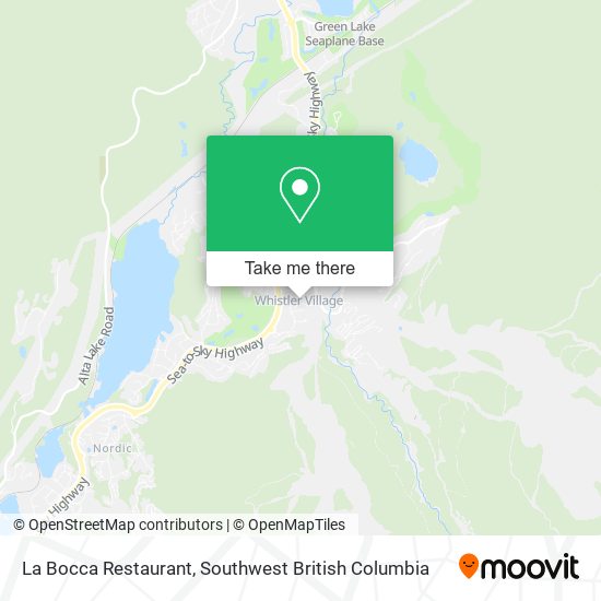 La Bocca Restaurant map