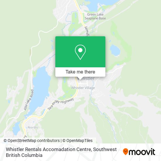 Whistler Rentals Accomadation Centre map