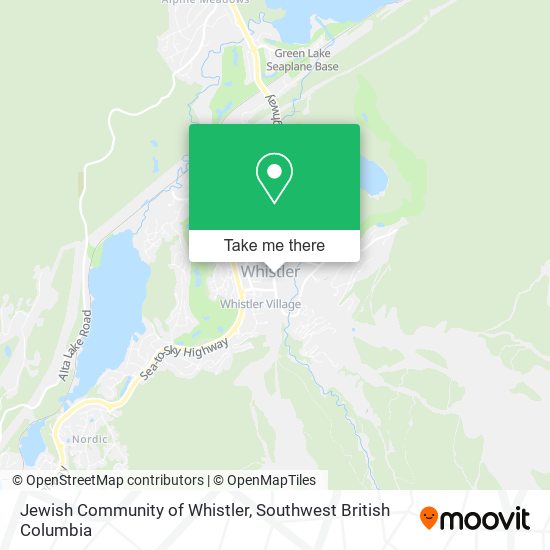 Jewish Community of Whistler map