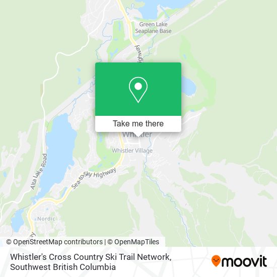 Whistler's Cross Country Ski Trail Network map