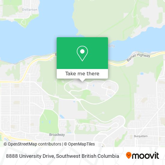 8888 University Drive map