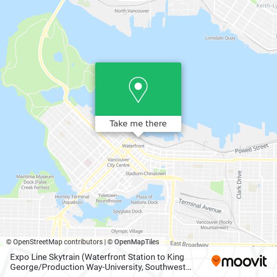 Expo Line Skytrain map