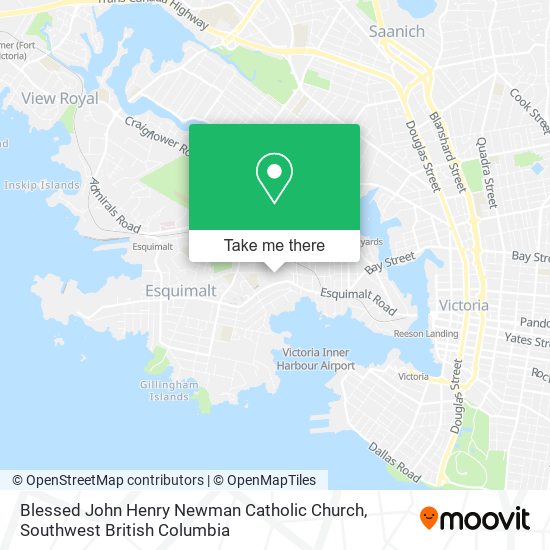 Blessed John Henry Newman Catholic Church map
