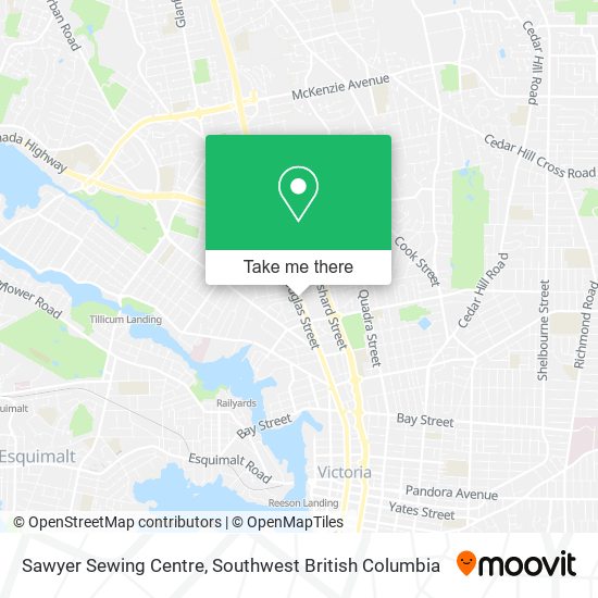 Sawyer Sewing Centre map