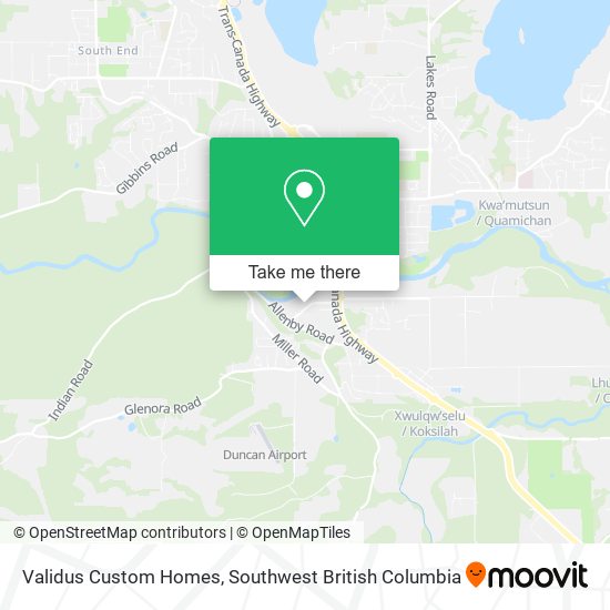 Validus Custom Homes map