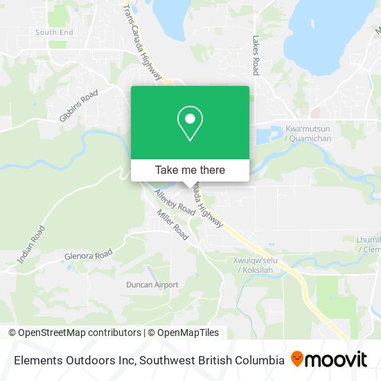 Elements Outdoors Inc map