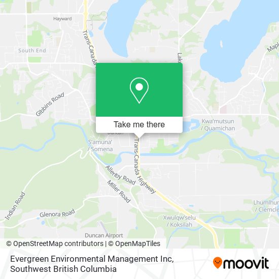 Evergreen Environmental Management Inc map