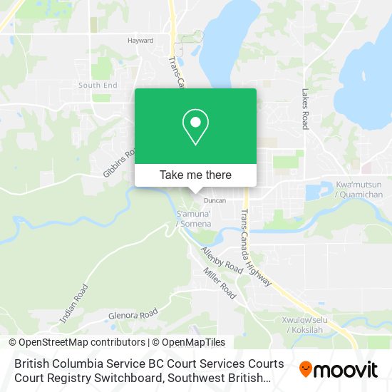 British Columbia Service BC Court Services Courts Court Registry Switchboard map