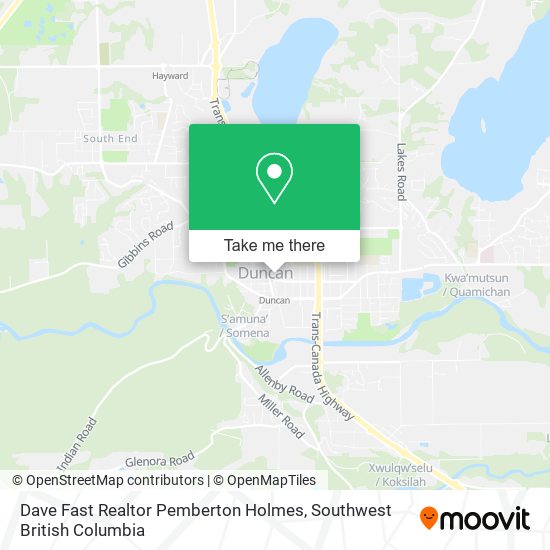 Dave Fast Realtor Pemberton Holmes map