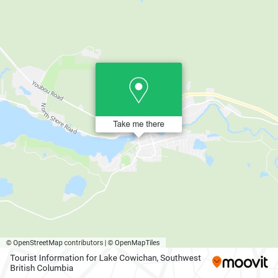 Tourist Information for Lake Cowichan map