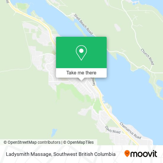 Ladysmith Massage map