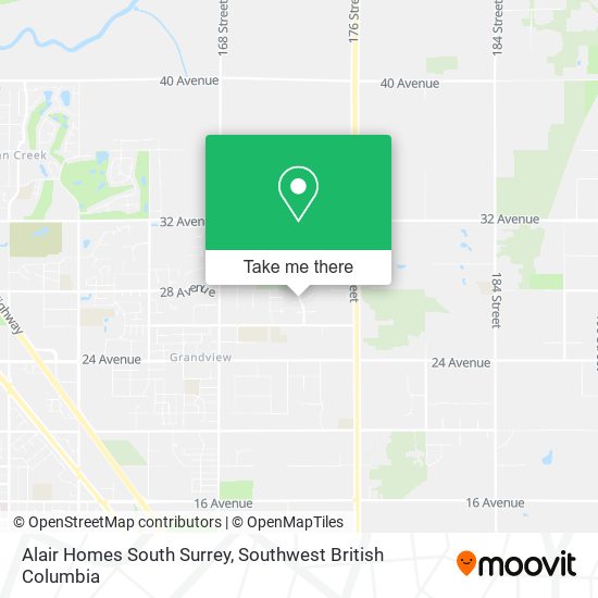 Alair Homes South Surrey map