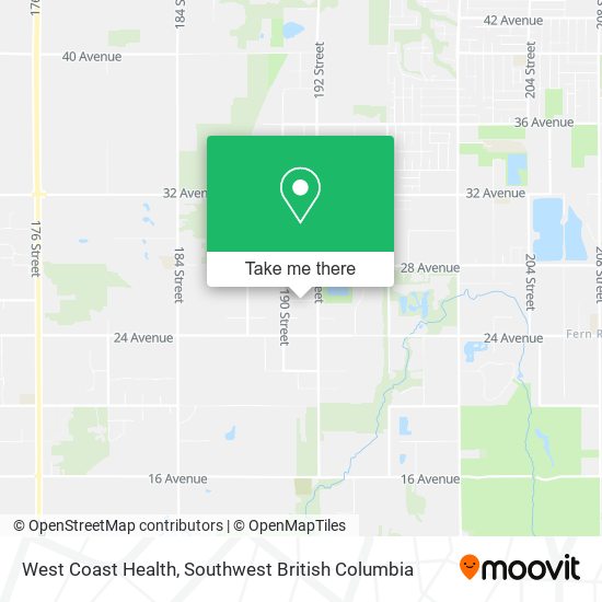 West Coast Health map