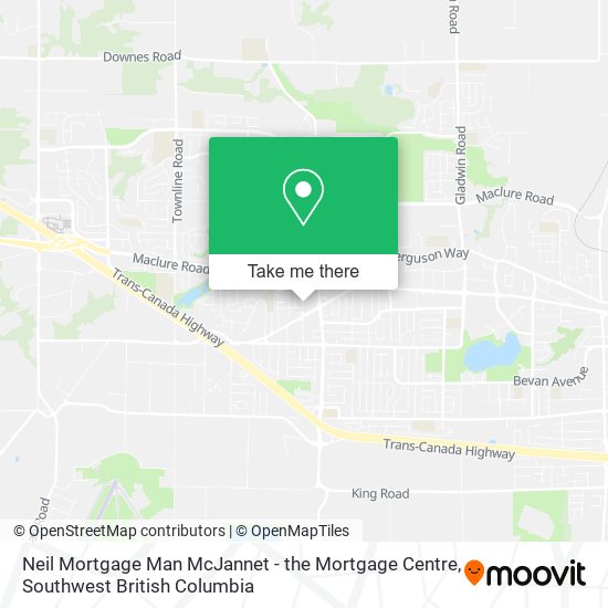 Neil Mortgage Man McJannet - the Mortgage Centre map