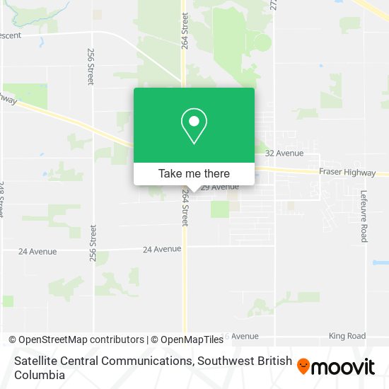 Satellite Central Communications map