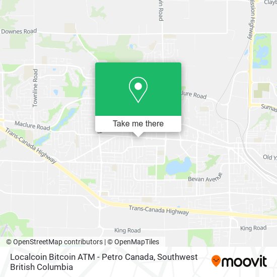 Localcoin Bitcoin ATM - Petro Canada map