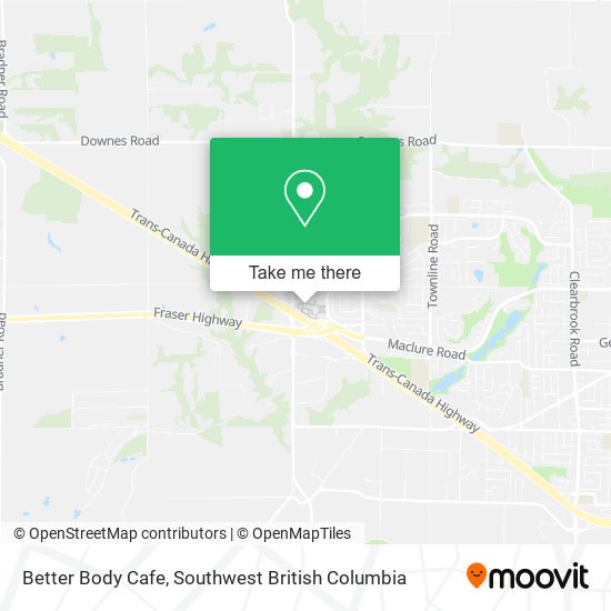 Better Body Cafe map