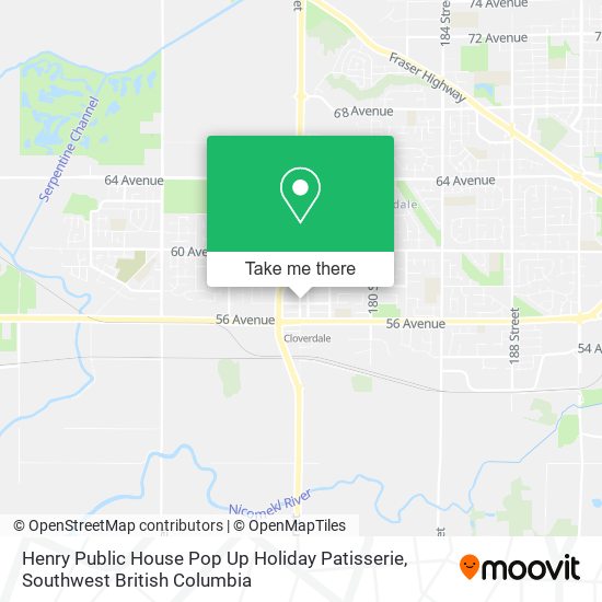 Henry Public House Pop Up Holiday Patisserie map