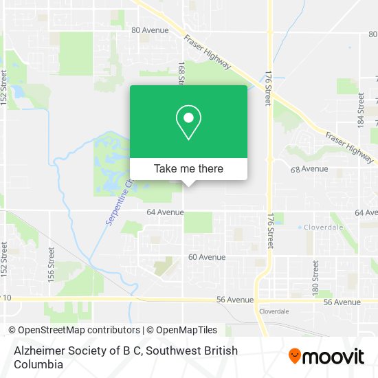 Alzheimer Society of B C map