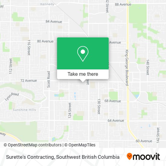 Surette's Contracting map