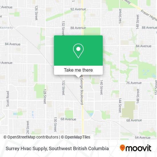 Surrey Hvac Supply map