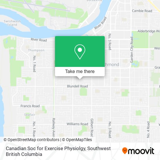 Canadian Soc for Exercise Physiolgy map