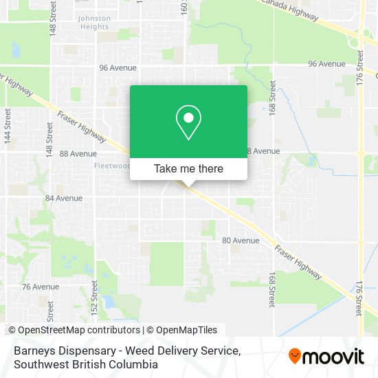 Barneys Dispensary - Weed Delivery Service map