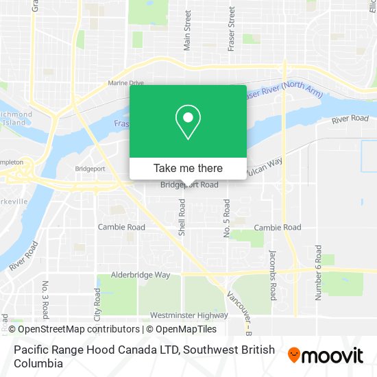 Pacific Range Hood Canada LTD map