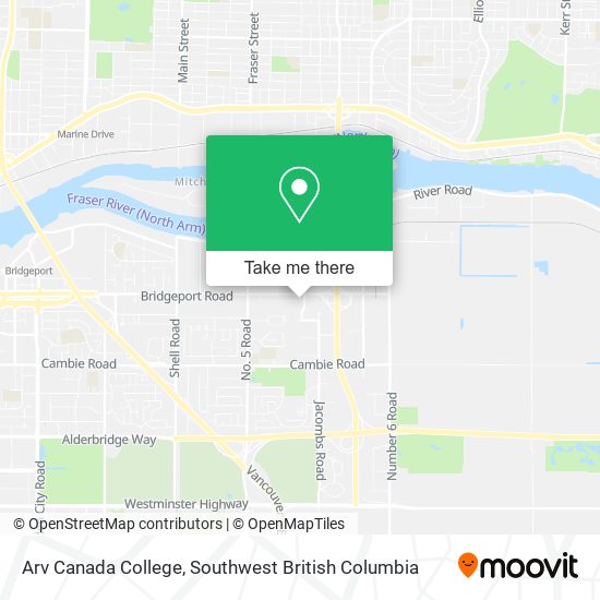 Arv Canada College map