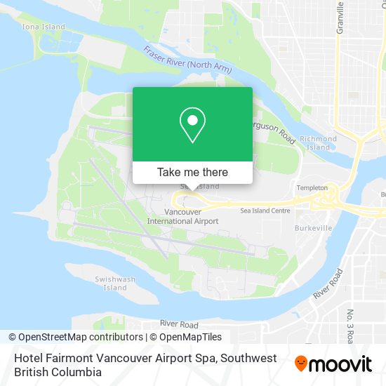 Hotel Fairmont Vancouver Airport Spa map
