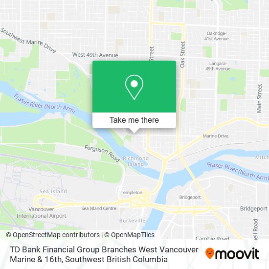 TD Bank Financial Group Branches West Vancouver Marine & 16th plan