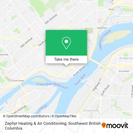 Zephyr Heating & Air Conditioning map