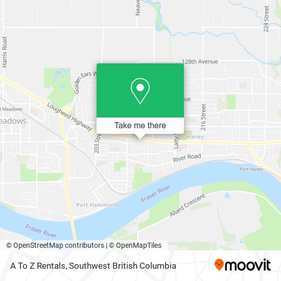 A To Z Rentals map