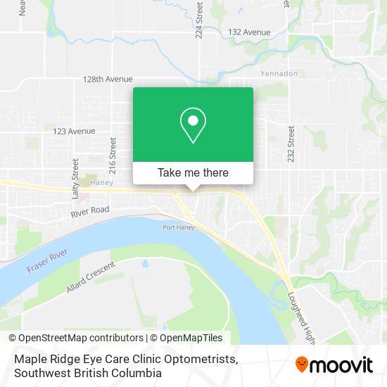 Maple Ridge Eye Care Clinic Optometrists map