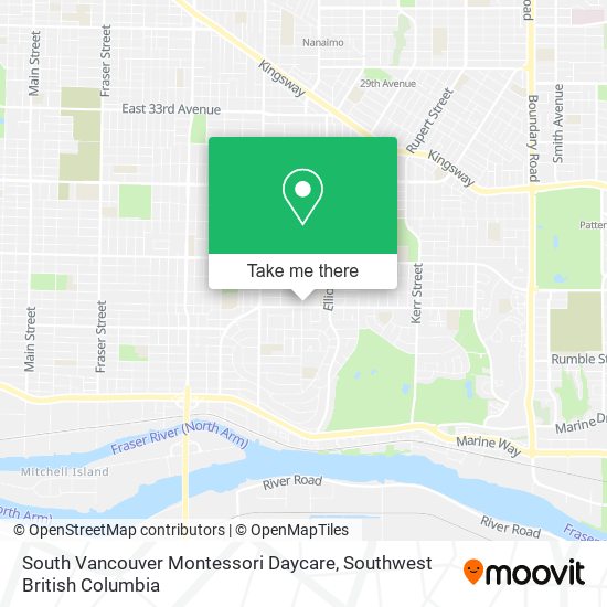 South Vancouver Montessori Daycare map