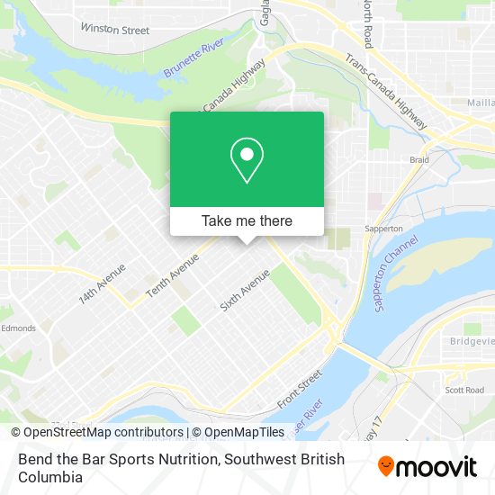 Bend the Bar Sports Nutrition map