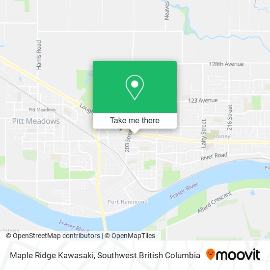 Maple Ridge Kawasaki map