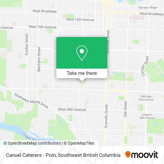 Canuel Caterers - Poin map