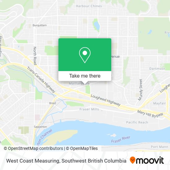 West Coast Measuring map