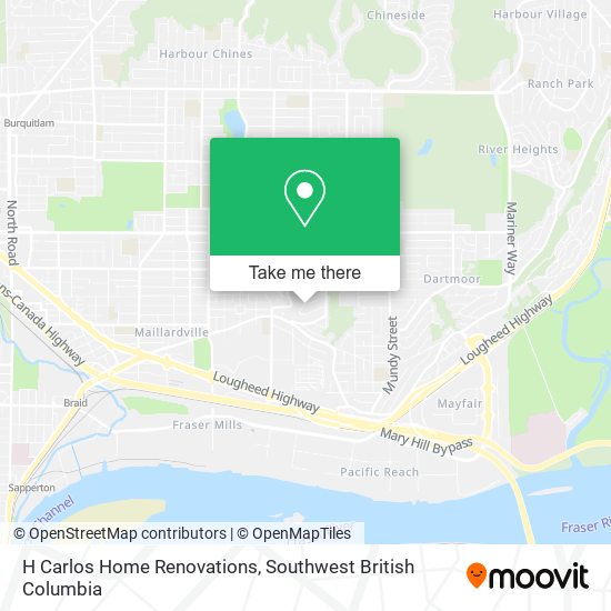 H Carlos Home Renovations map