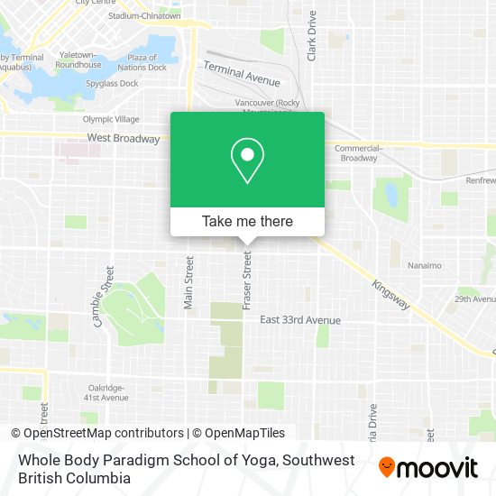 Whole Body Paradigm School of Yoga map