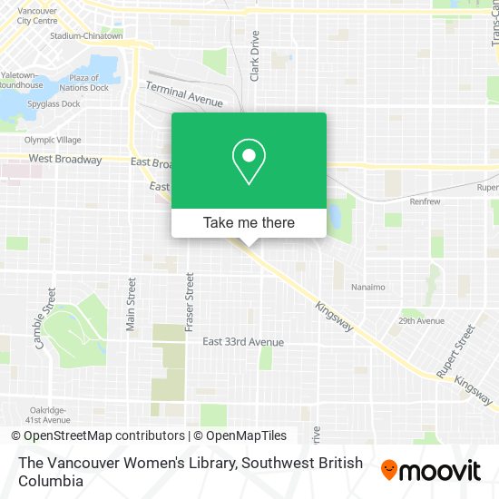 The Vancouver Women's Library map