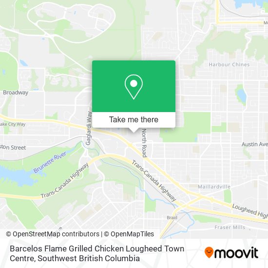 Barcelos Flame Grilled Chicken Lougheed Town Centre plan